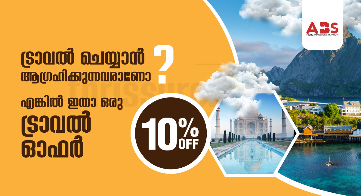 10% Off on All Travel Bookings - Irinjalakuda