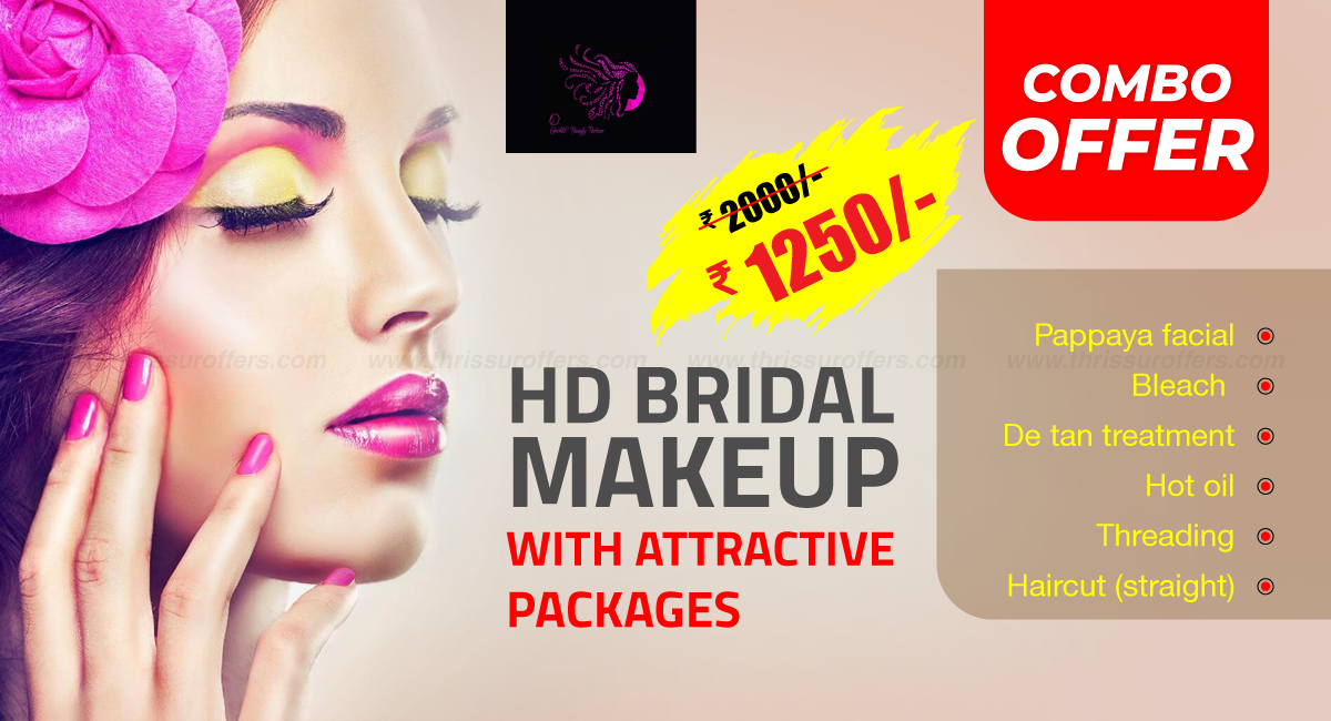 HD Bridal Makeup With Attractive Packages - Pavaratty